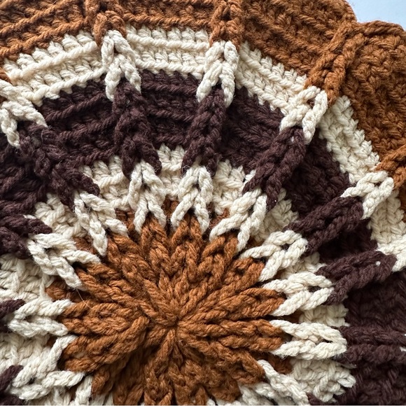 Sold Set of 2 Vintage knit decorative pillow cases - Picture 6 of 9